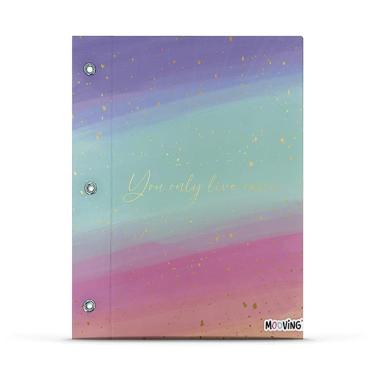 Carpeta Escolar 2 Tapas Con Cordon N°3 Mooving 2024 Brush Art.1003127